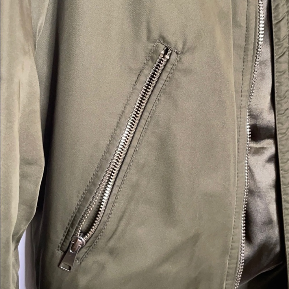Military Green Bomber Jacket - image 4
